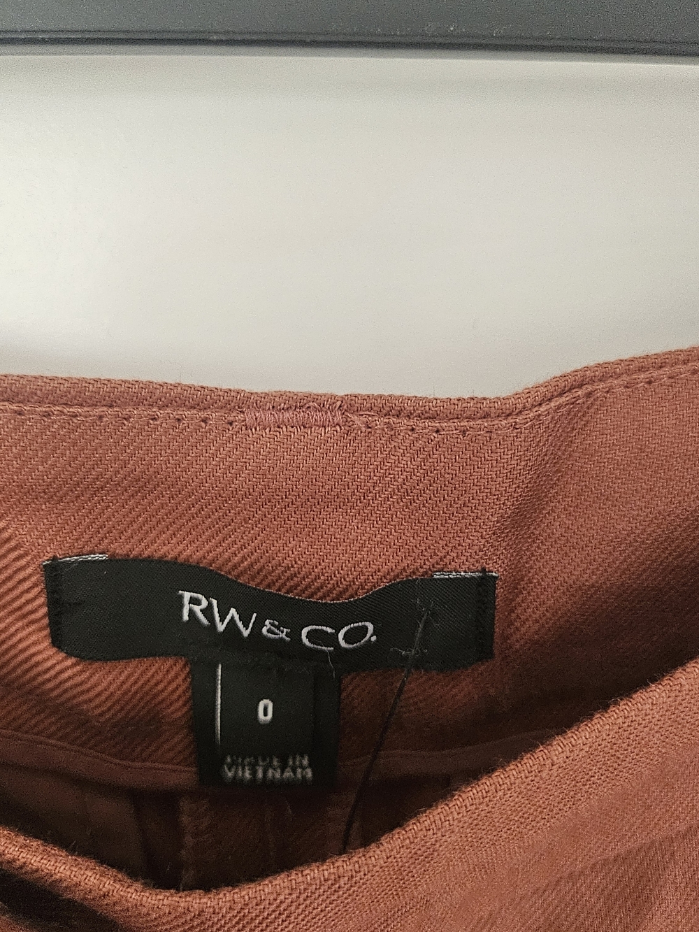 New Rust-Brown Chinos with Button Waist - Picture 3 of 3